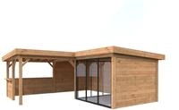 Palmako Gartenhaus Connect Lenna 24,9 m&sup2; Set 709 Slide Plus mit
