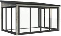 Palmako Glashaus Lumi 11,6 m&sup2; (Wintergartenanbau) - Slide Plus grau...