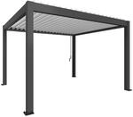 Biohort Pergola B 404,5 x T 367,5 x H 255 cm (Gr. 4x3,5) Rahmen: dunkelgrau-metallic