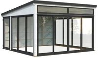 Palmako Glashaus Saga 16,6 m&sup2; Slide wei&szlig; lackiert