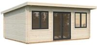 Palmako Gartenhaus Lisandra 19,4 m&sup2; - 44 mm transparent tauchgrundiert