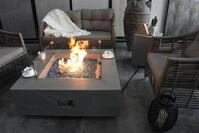 Gas Feuerstelle Carpertee Sandstein-Optik grau