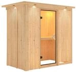 Karibu Sauna Variado mit Fronteinstieg 68 mm - Ohne Ofen-Bronzierte