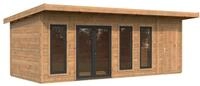 Palmako Gartenhaus Aurelia 19,2 m&sup2; - 44 mm hellbraun tauchgrundiert