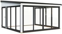 Palmako Glashaus Lumi 16,6 m&sup2; (Wintergartenanbau) - Slide Plus wei&szlig; lackiert