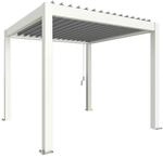 Biohort Pergola B 312 x T 312 x H 255 cm (Gr. 3x3) Rahmen: wei&szlig; / Dachlamellen: