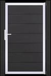 GroJaSolid Grande Tor Farbe: Steingrau co-extrudiert 100 x 180 x 4,0cm Rahmen: Silber