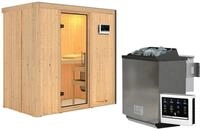Karibu Sauna Variado mit Fronteinstieg 68 mm - 9 kW Bio-Kombiofen inkl.