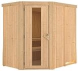 Karibu Sauna Saja - 68 mm Systemsauna - 230 Volt Plug & Play-Ohne Ofen-Ohne