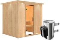 Karibu Sauna Daria - 68 mm Systemsauna - 230 Volt Plug & Play-3,6 kW Plug&Play...