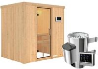 Karibu Sauna Fanja - 68 mm Systemsauna - 230 Volt Plug & Play-3,6 kW Plug&Play...