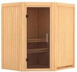 Karibu Sauna Tonja - 68 mm Systemsauna - 230 Volt Plug & Play-Ohne Ofen-Ohne