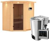 Karibu Sauna Tonja - 68 mm Systemsauna - 230 Volt Plug & Play-3,6kW Plug&Play