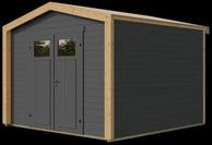 Weka Mehrzweck-Gartenhaus Killarney - 19/28 mm 300 x 300 cm - 28 mm (Gr. 4)