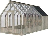 Palmako Glas- & Ger&auml;tehaus Emilia 8,2 + 4,0 m&sup2; - 18 mm Grau...