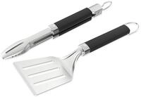 Weber Grillbesteck Kompakt, 2-teilig bestehend aus 1 Wender, 1 Grillzange.