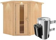 Karibu Sauna Lilja - 68 mm Systemsauna - 230 Volt Plug & Play-3,6 kW Plug&Play...