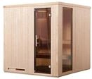 Weka Sauna Halmstad 2 mit Glast&uuml;r + Fenster und Fronteinstieg - 68 mm Ohne Ofen