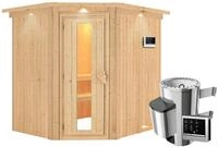Karibu Sauna Lilja - 68 mm Systemsauna - 230 Volt Plug & Play-3,6 kW Plug&Play...
