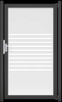 GroJa Ambiente Einzeltor 100 x 180 cm mit Alurahmen Anthrazit DB 703 Streifen...
