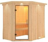 Karibu Sauna Saja - 68 mm Systemsauna - 230 Volt Plug & Play-Ohne Ofen-Inkl.
