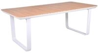 Garden Pleasure Gartentisch VENICE 200 x 100 cm, Aluminium Wei&szlig; / Nonwood Teak-Optik