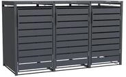 Weka M&uuml;lltonnenbox Metall Gary 3er (B 198,5 cm x T 80 cm x H 116 cm)