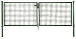 Alberts&reg; Wellengitter-Doppeltor verzinkt + gr&uuml;n (RAL 6005) 750 mm 2988 mm