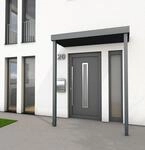 Gutta Rechteckvordach BS Plus 160 mit Pfosten (neues Modell) Entw&auml;sserung &uuml;ber
