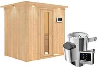 Karibu Sauna Fanja - 68 mm Systemsauna - 230 Volt Plug & Play-3,6 kW Plug&Play...