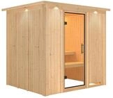 Karibu Sauna Daria - 68 mm Systemsauna - 230 Volt Plug & Play-Ohne Ofen-Inkl.