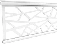 T&J ECOSTECK-Gitterf&uuml;llung Design SILBER, 20 x 280 x 1800 mm Aluminium hell...