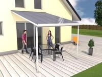 Gutta Terrassendachsystem 4,06 m Dachtiefe, Typ D wei&szlig;