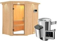 Karibu Sauna Saja - 68 mm Systemsauna - 230 Volt Plug & Play-3,6 kW Plug&Play...