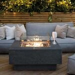 Gardenforma Gas Feuerstelle Manhattan Beton-Optik dunkelgrau