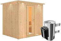 Karibu Sauna Daria - 68 mm Systemsauna - 230 Volt Plug & Play-3,6 kW Plug&Play...