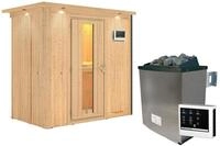 Karibu Sauna Variado mit Fronteinstieg 68 mm - 9 kW Ofen inkl. Steuerger&auml;t-