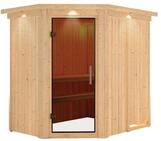 Karibu Sauna Saja - 68 mm Systemsauna - 230 Volt Plug & Play-Ohne Ofen-Inkl.