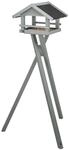TRIXIE Futterhaus mit St&auml;nder, Kiefernholz, 41 &times; 27 &times; 32 cm/1,27 m, grau