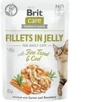 Brit Care Fillets in Jelly 85 Gramm Katzennassfutter Sparpaket 48 x 85 Gramm