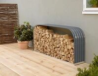 Vitavia Kaminholzregal Lignum Quer B 210 x T 40 x H 100 cm Granitgrau