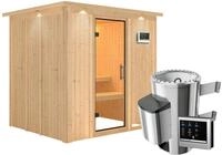Karibu Sauna Daria - 68 mm Systemsauna - 230 Volt Plug & Play-3,6 kW Plug&Play...
