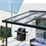 Gutta Terrassendachsystem Premium wei&szlig;/anthrazit 1014 x 306 cm Echtglas klar...