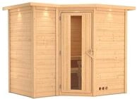 Karibu Sahib 2-Sauna 40mm -Eckeinstieg - Exklusivoptik-Ohne Ofen-inkl....
