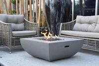 Gardenforma Gas Feuerstelle Westport aus Faserbeton in Betonoptik grau