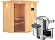 Karibu Sauna Tonja - 68 mm Systemsauna - 230 Volt Plug & Play-3,6 kW Plug&Play...