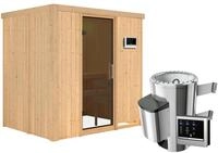 Karibu Sauna Fanja - 68 mm Systemsauna - 230 Volt Plug & Play-3,6 kW Plug&Play...
