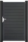 GroJa BasicLine PVC Stecksystem schmal Universal Einzeltor mit Anthrazitrahmen