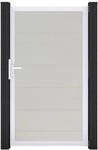 GroJa BasicLine PVC Stecksystem schmal Universal Einzeltor mit Alurahmen weiss