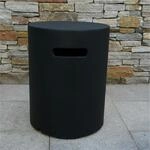 Gardenforma Abdeckung for Gasflaschen, Beton-Optik schwarz, Faserbeton f&uuml;r 5kg